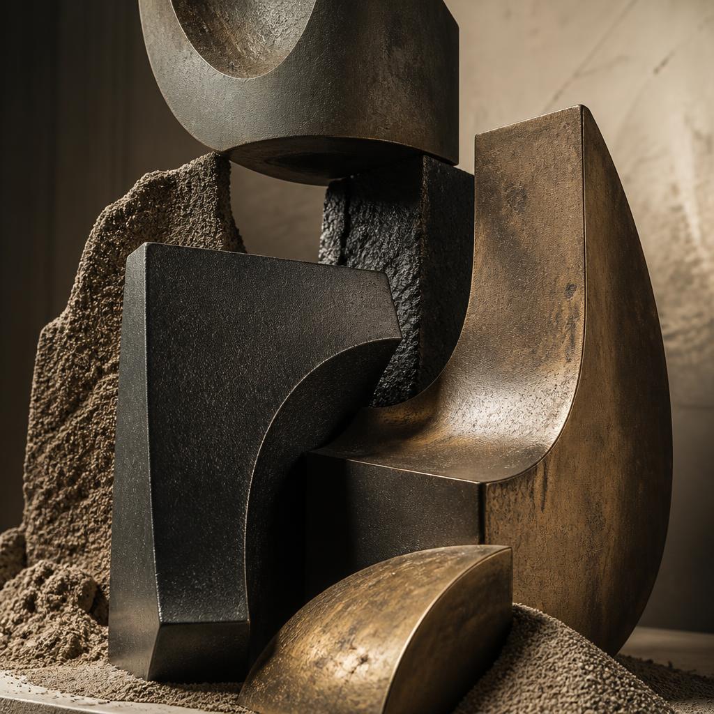 Close detail of a cast-metal form